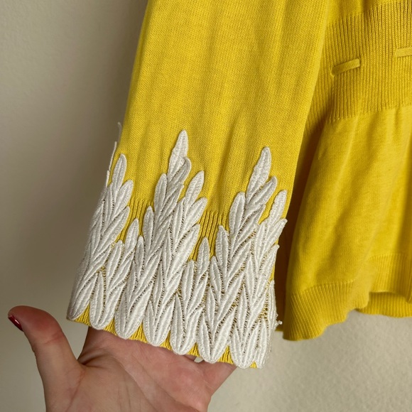 Anthropologie Moth Twee Cotton Lace Knit Cardigan - Picture 9 of 12